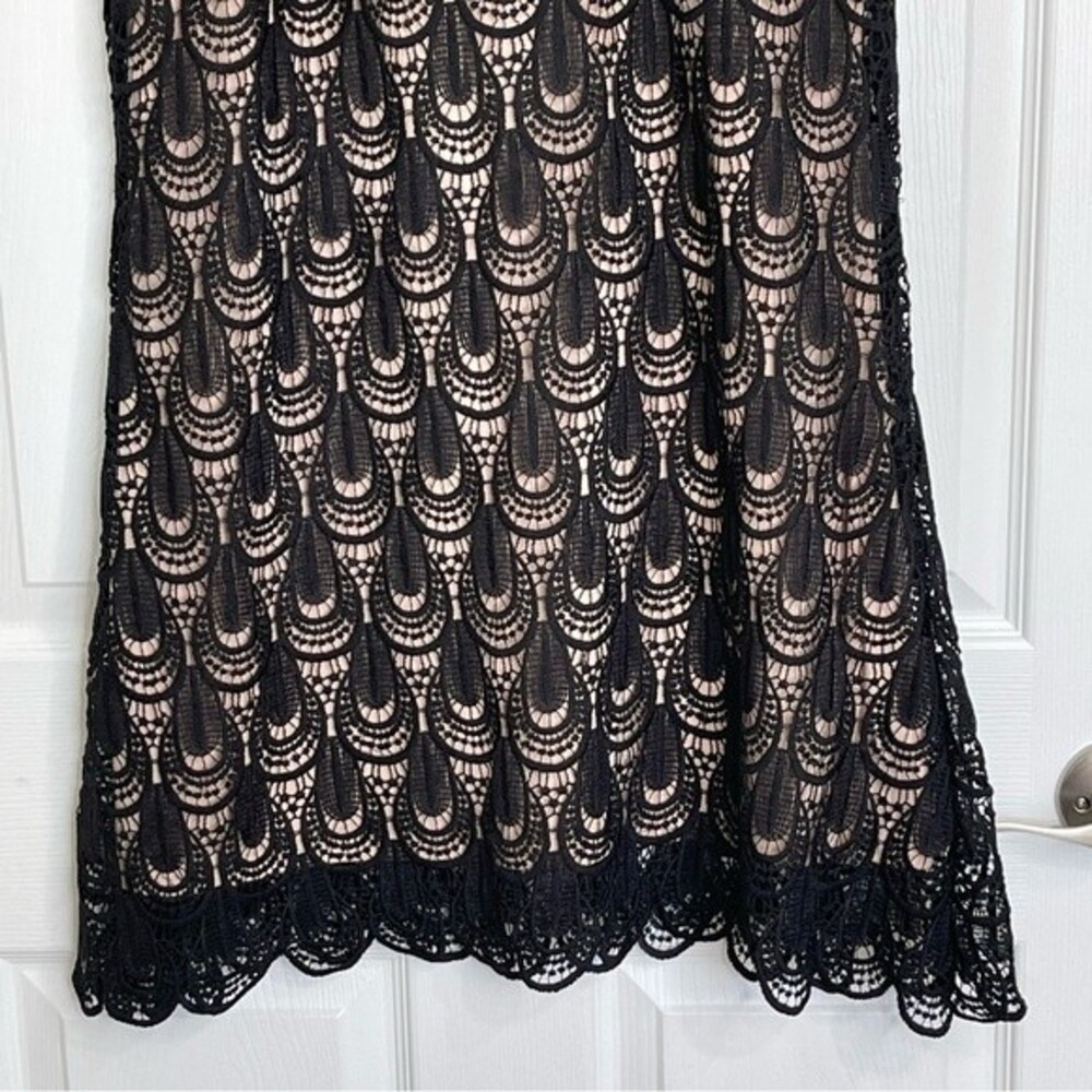 RNB Crochet Overlay Black Dress Witchy Goth Grunge Whimsigoth Party Cocktail Lrg - Picture 3 of 15